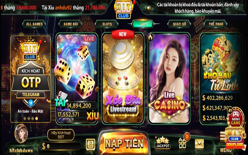 Sảnh live casino Hit Club